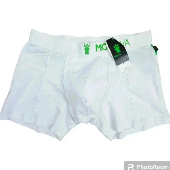 MOSKOVA M2 COTTON BOXER NWT 3 IN INSEAM WHITE STYLE # MCMUW001 XL - Picture 2 of 9